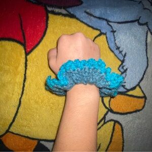 Blue and Gray Scrunchie